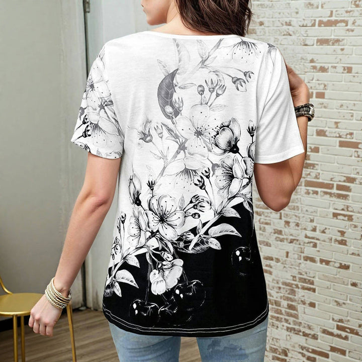 Color Block Floral T-Shirt