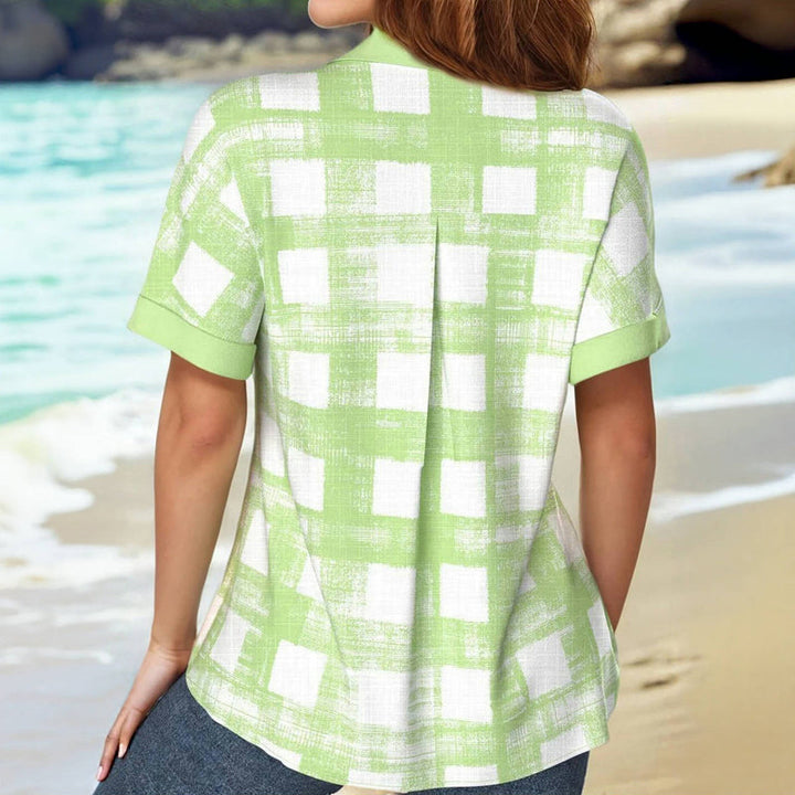 Casual Plaid Blouse
