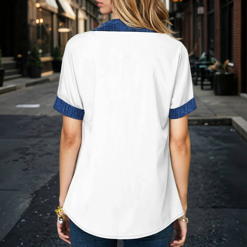 Casual Patchwork Blouse