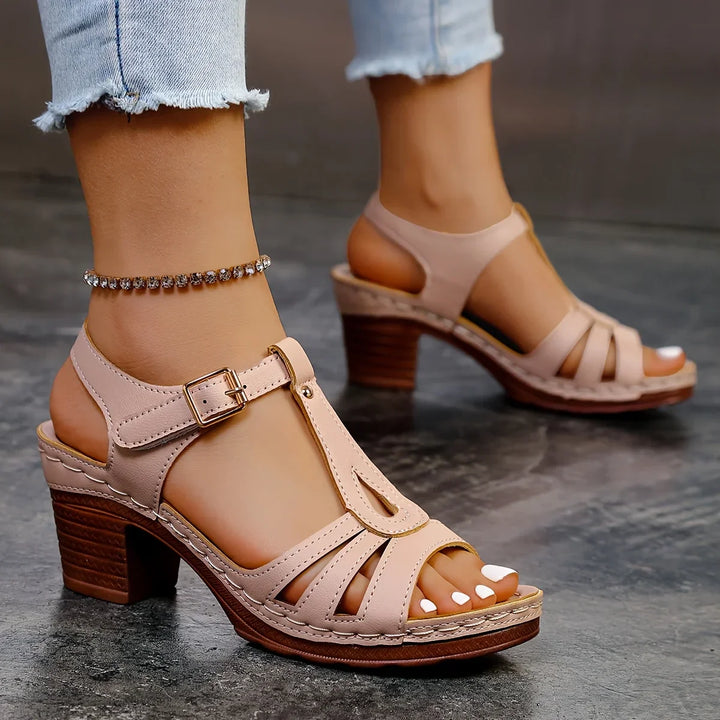 Elisa | Fashionable orthopedic sandals with thick platform sole