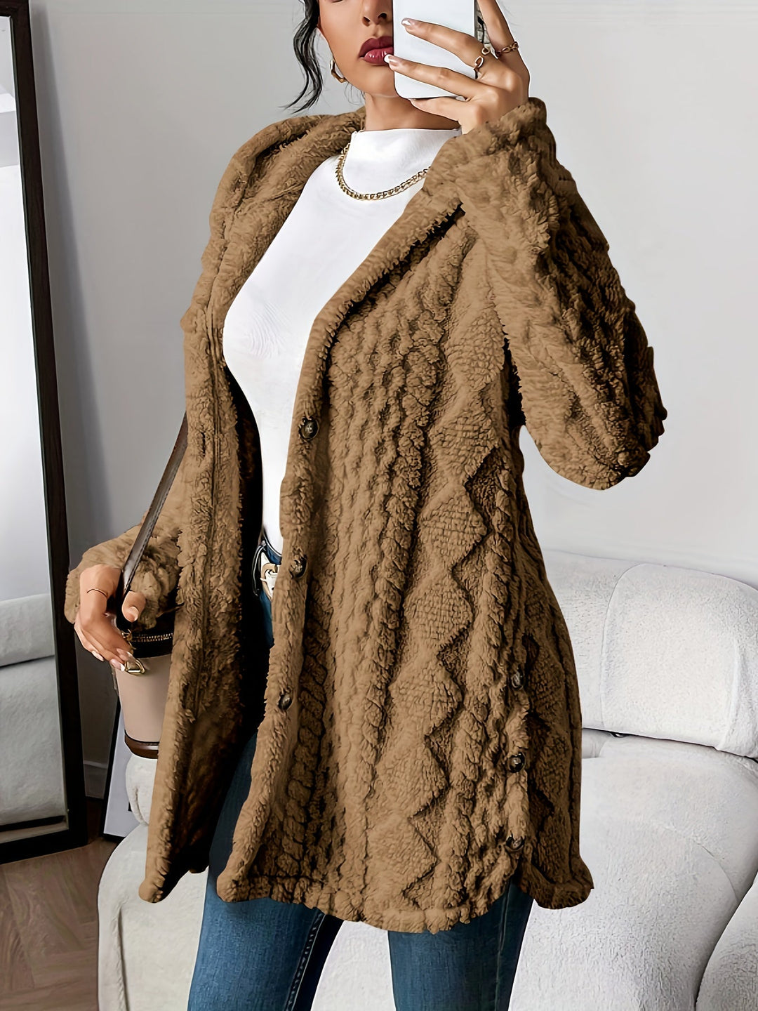 Elise | Plush Hooded Cardigan