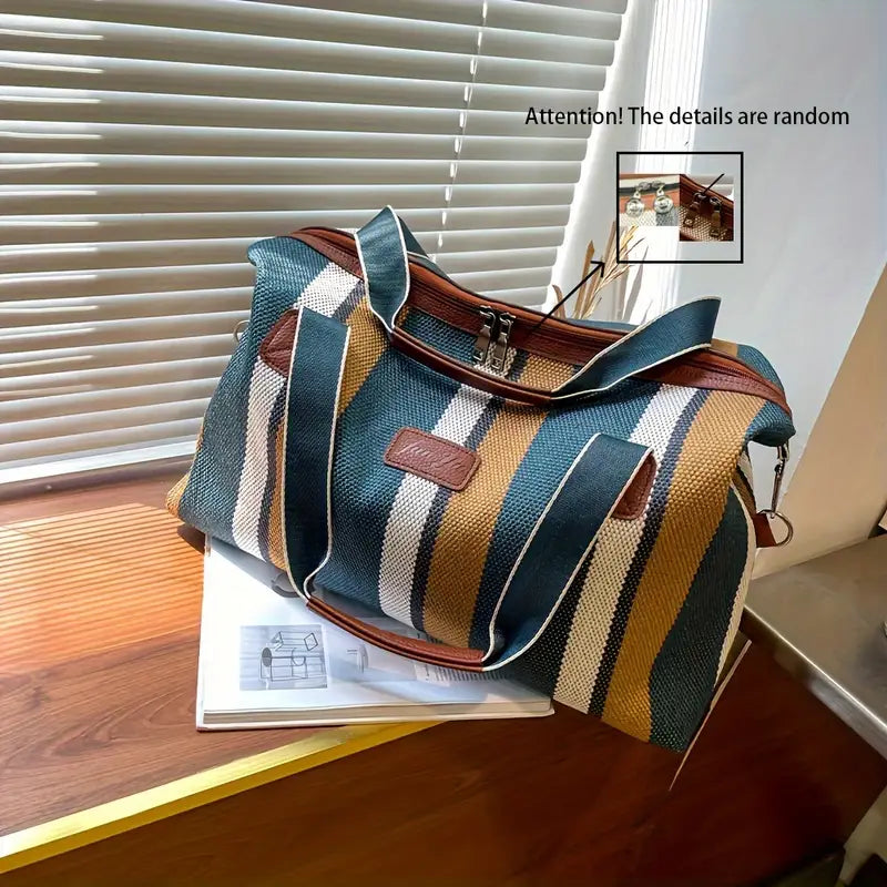 Abigail™ - Vintage Striped Duffel Bag