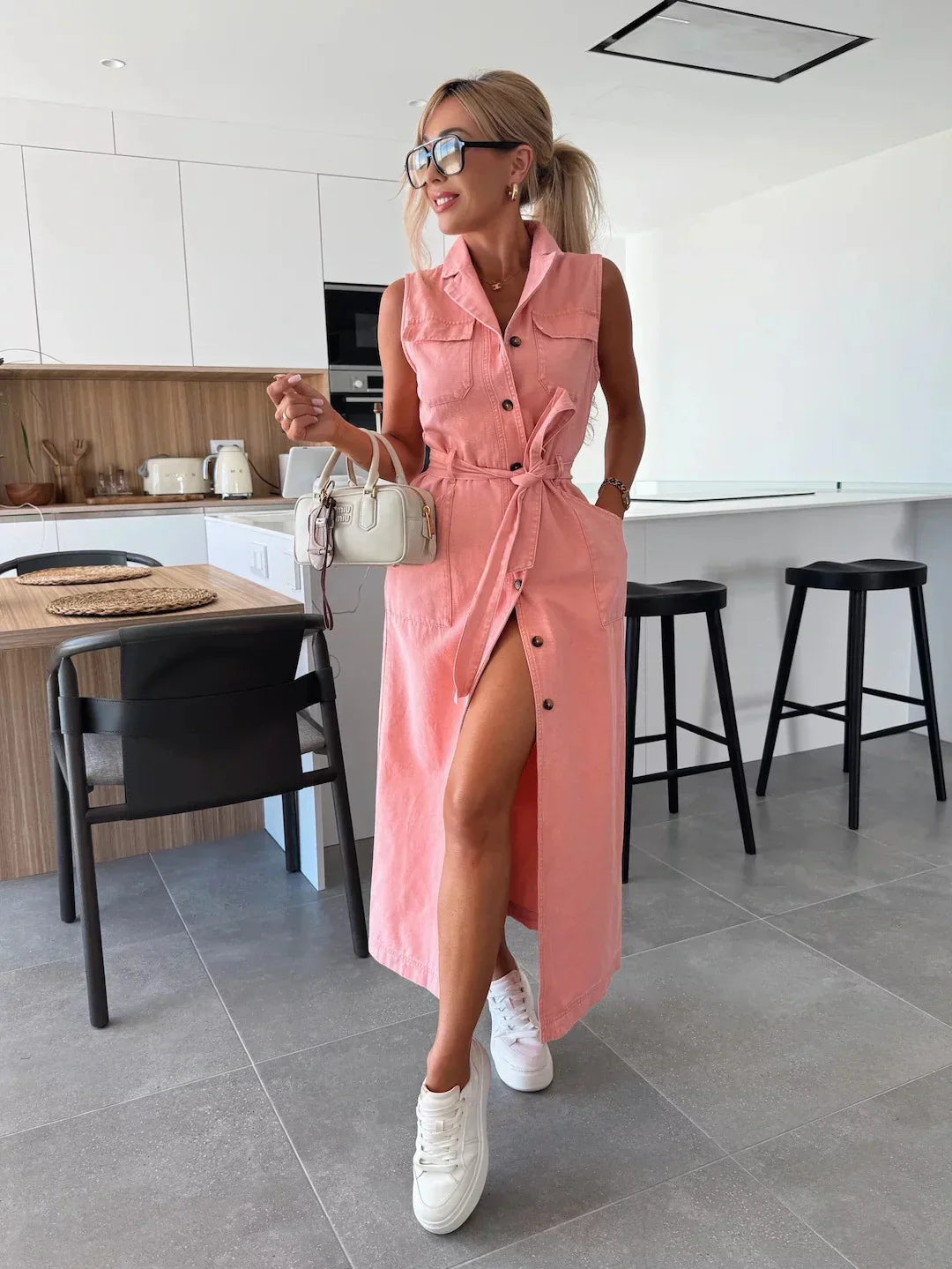 Isabelle | Long denim dress