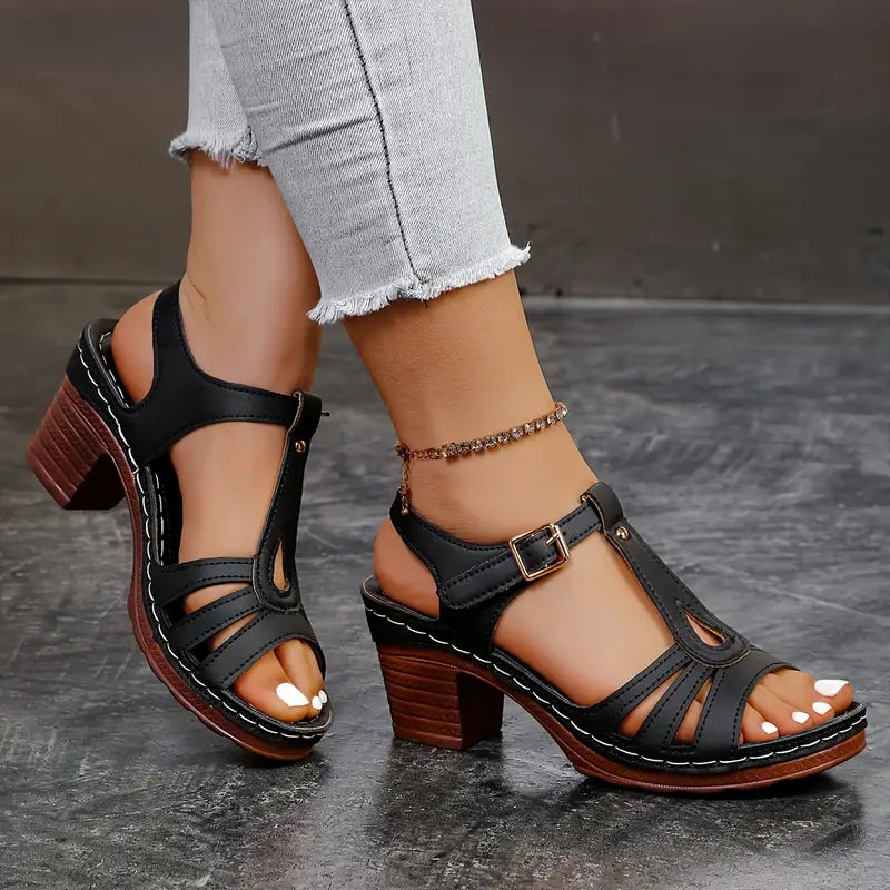 Elisa | Fashionable orthopedic sandals with thick platform sole