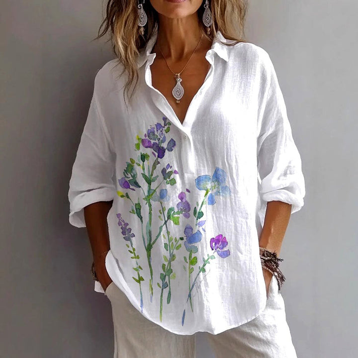 Casual Floral Print Blouse