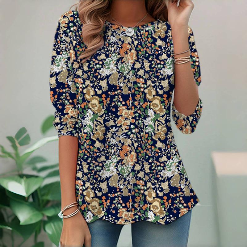 Vintage Floral Print T-Shirt