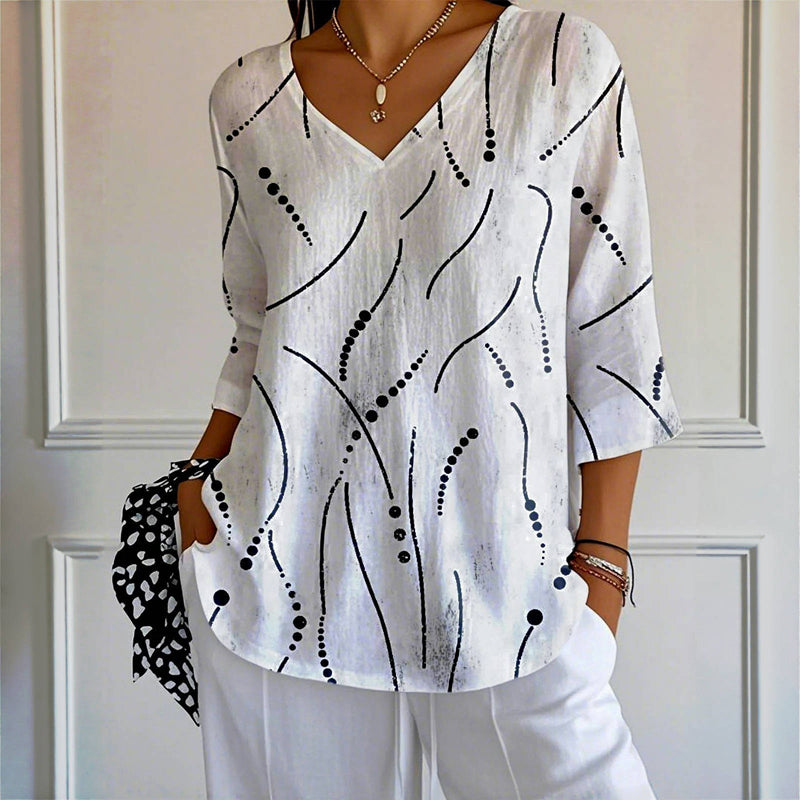 White Vintage Casual T-shirt