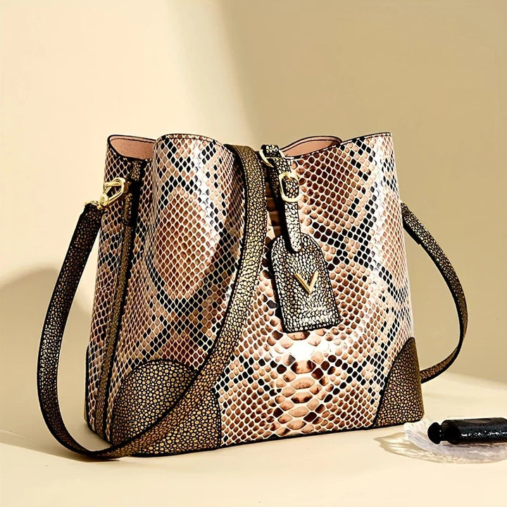 Addison™ - Elegant Snake Print Bag
