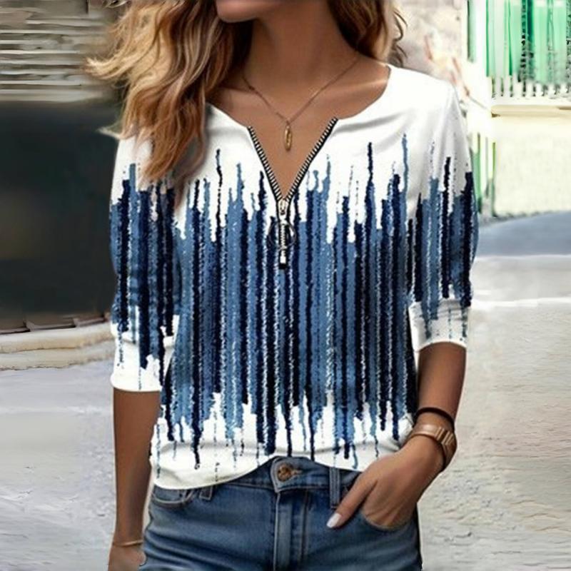 Vintage Blouse with Color Gradient