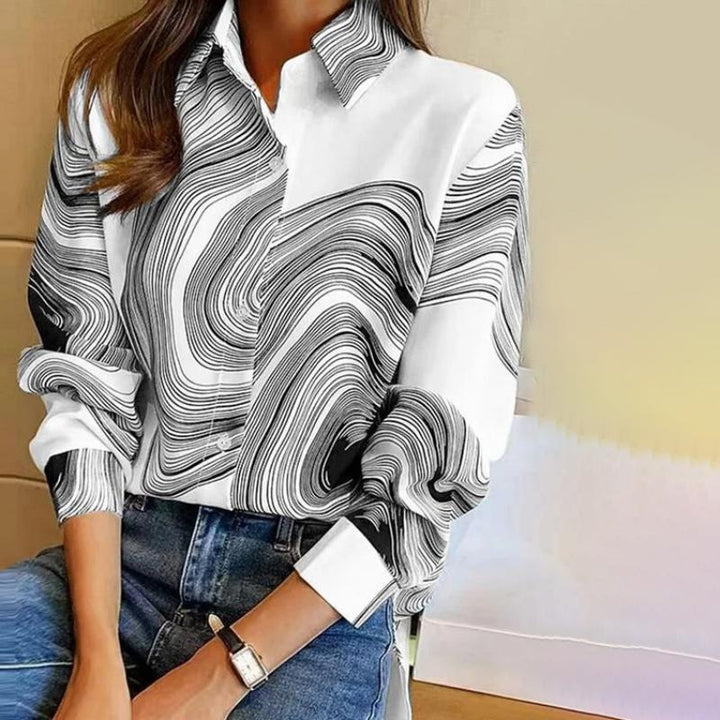 Casual Blouse With Abstract Print