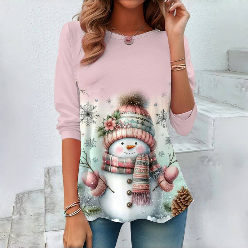 【Long Sleeve】Printed Casual T-shirt