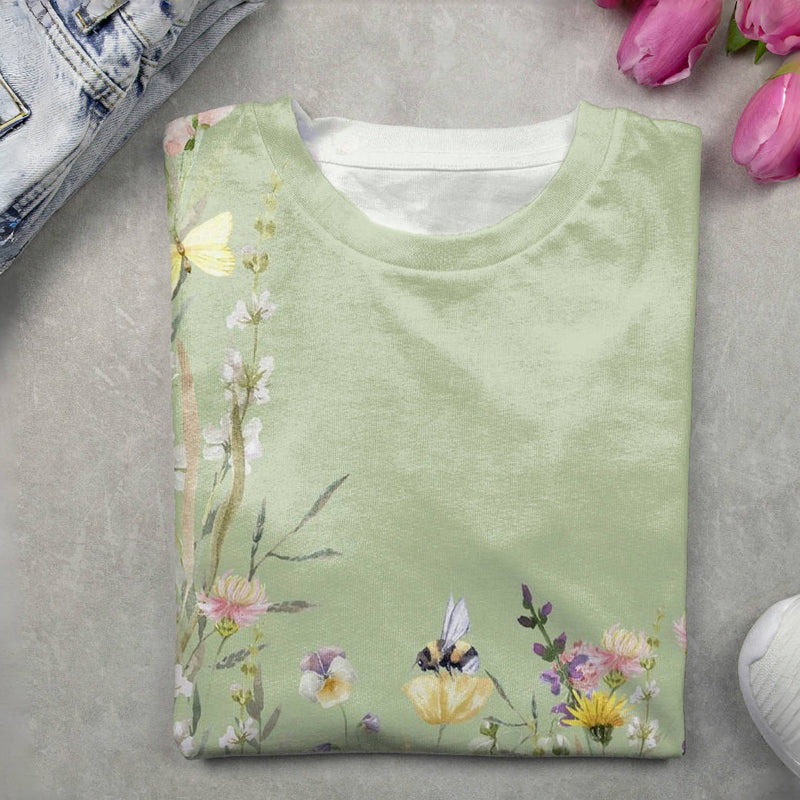 Vintage Floral Print T-Shirt