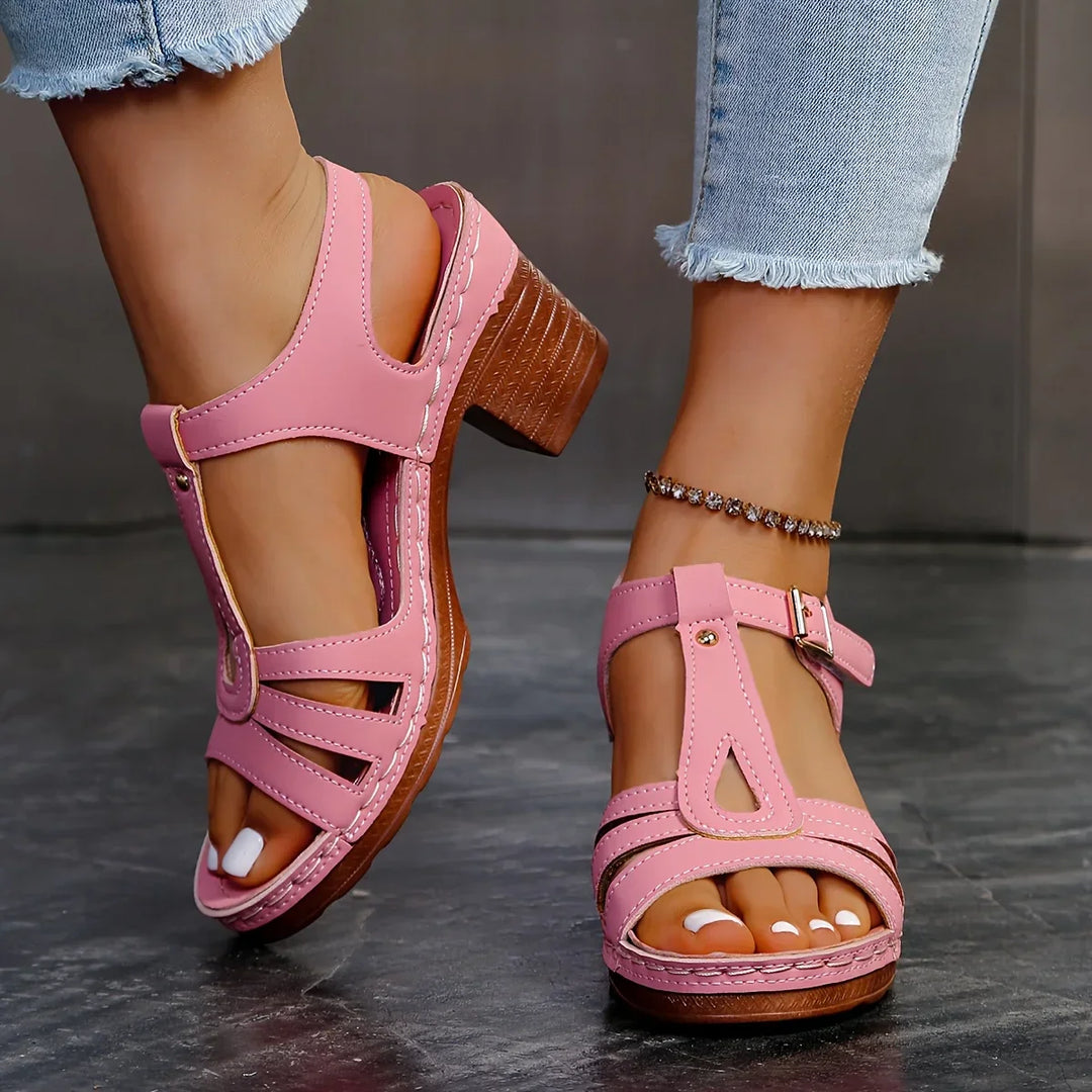 Elisa | Fashionable orthopedic sandals with thick platform sole