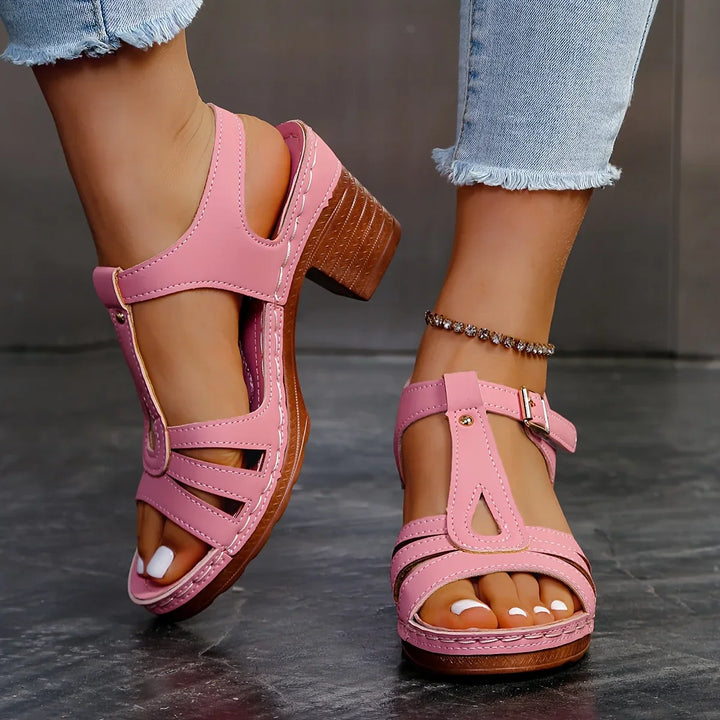 Elisa | Fashionable orthopedic sandals with thick platform sole