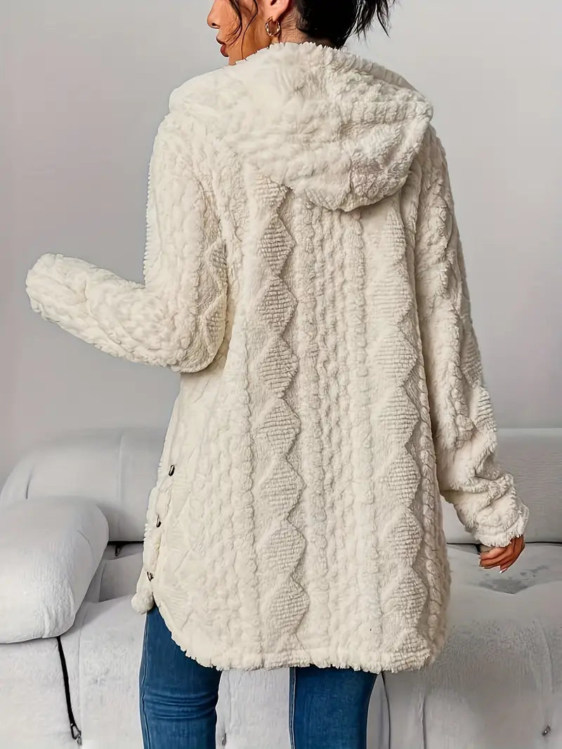 Elise | Plush Hooded Cardigan