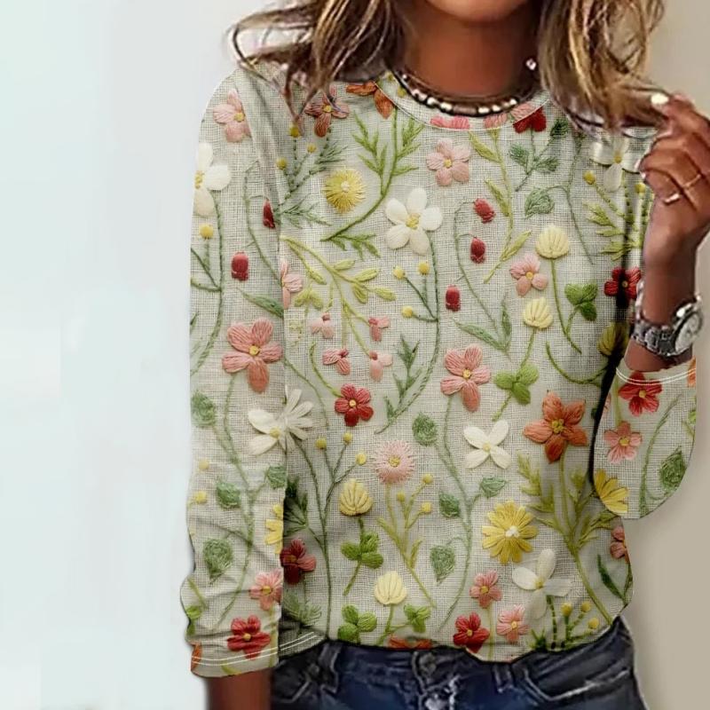 Vintage Floral Print T-Shirt