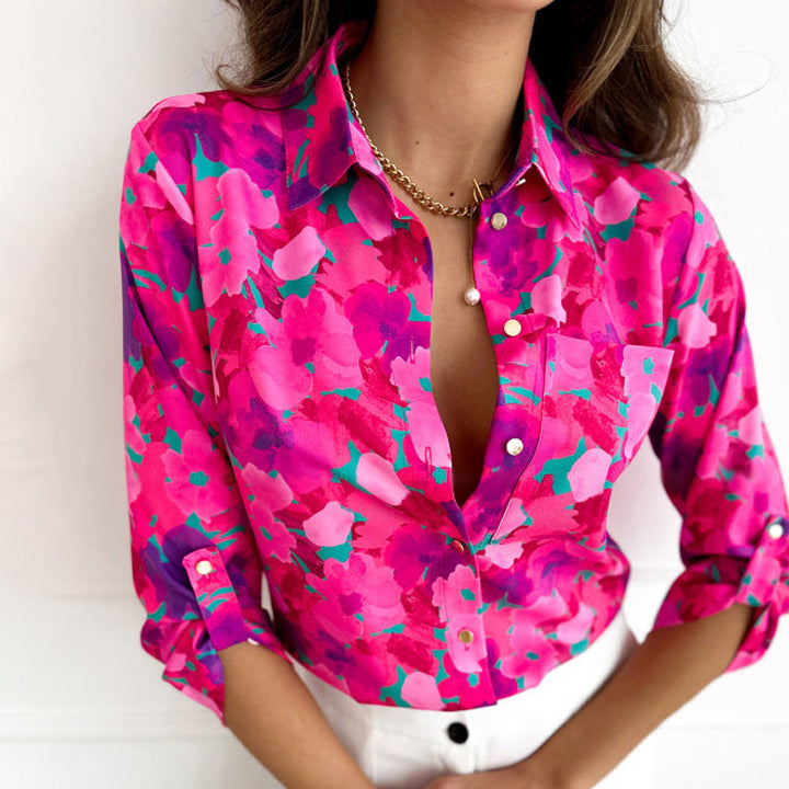 Casual Blouse with Floral Print