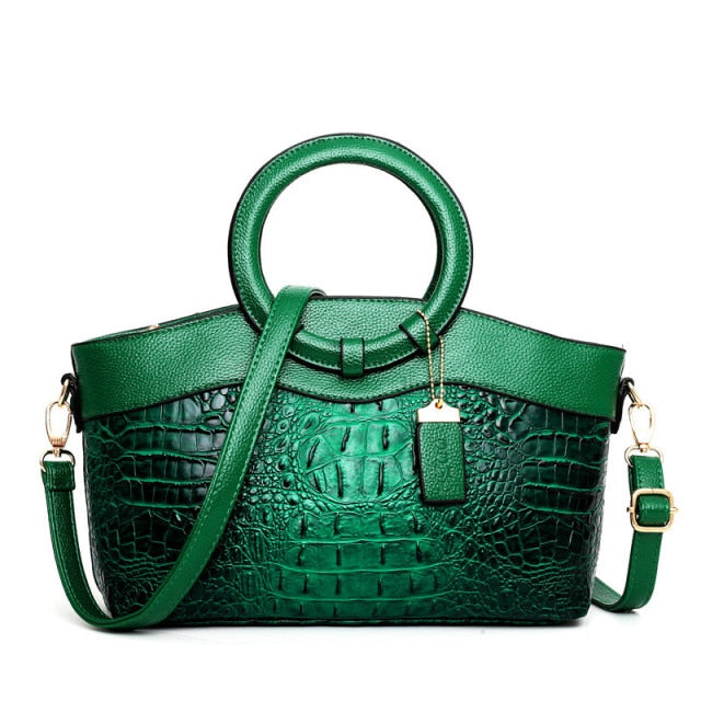 Ella™ Classic Croc | Versatile Vintage Leather Bag
