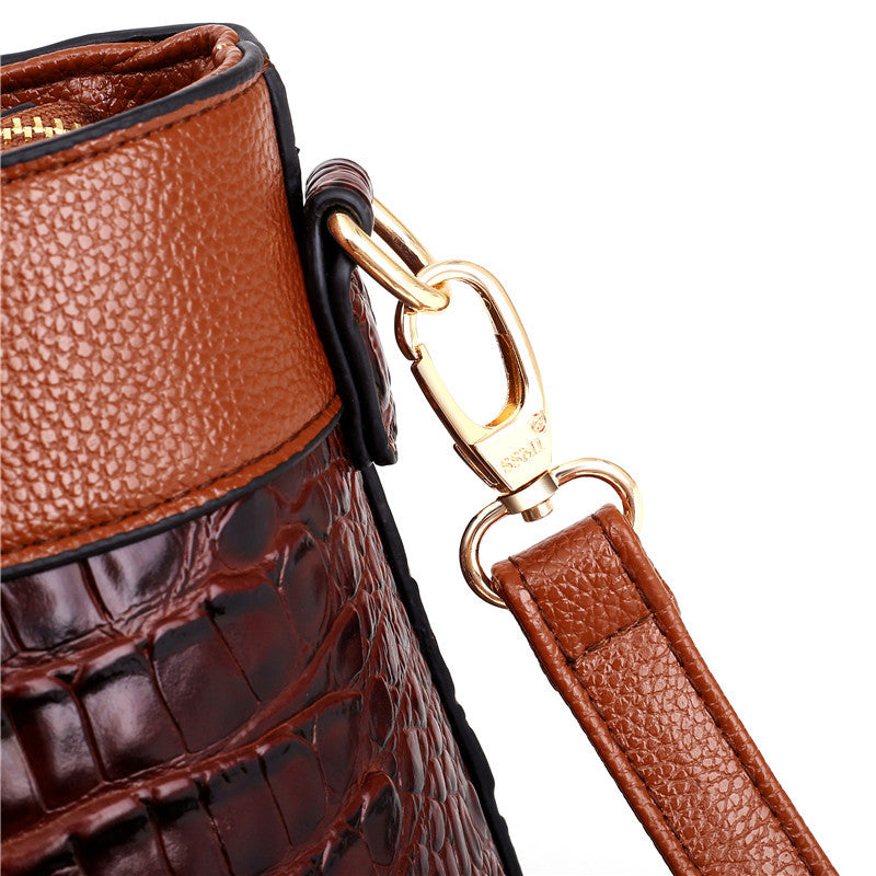 Ella™ Classic Croc | Versatile Vintage Leather Bag