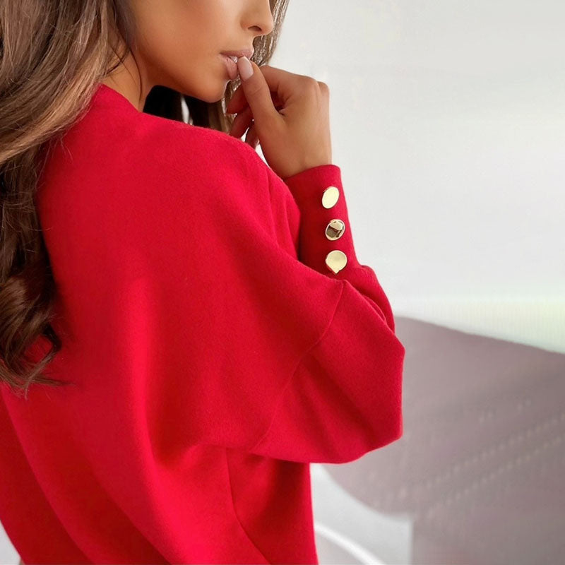 Casual Plain Sweatshirt