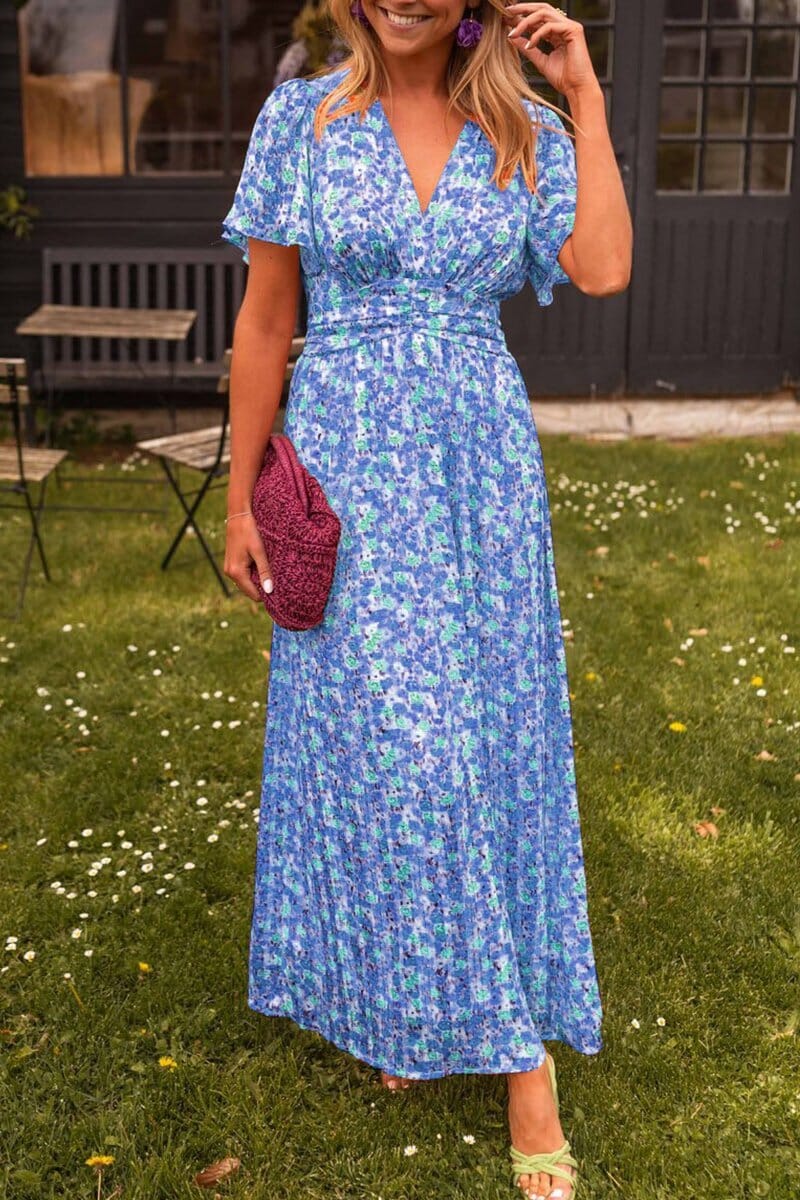 Sandra™ | Elegant long dress with V-neck