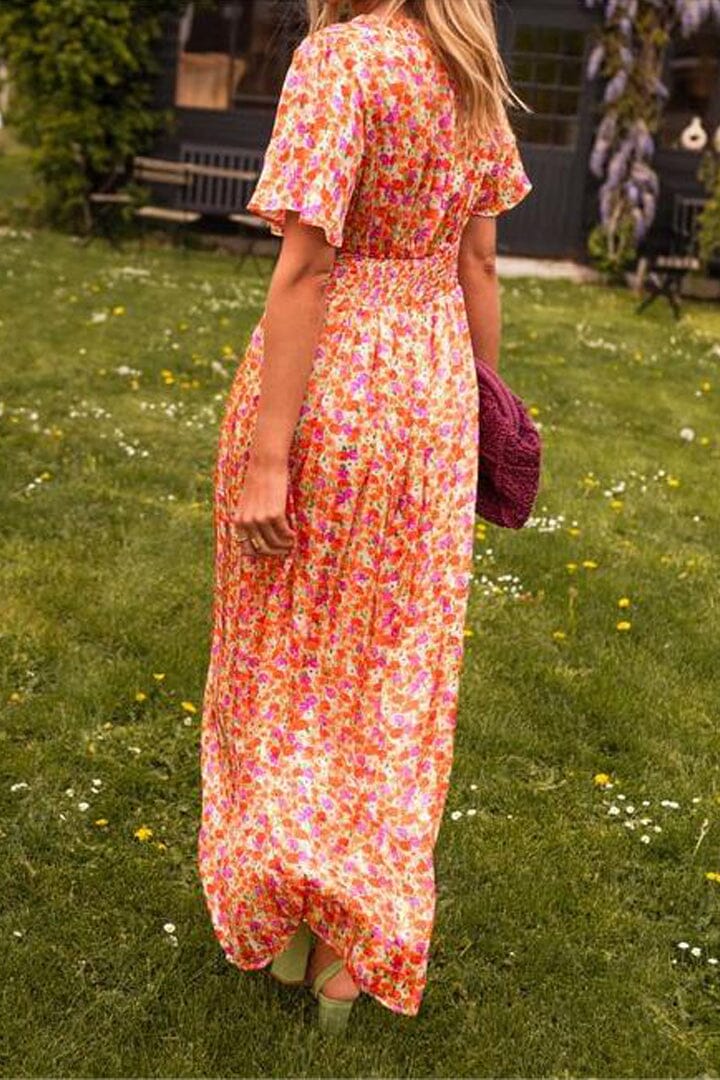 Sandra™ | Elegant long dress with V-neck