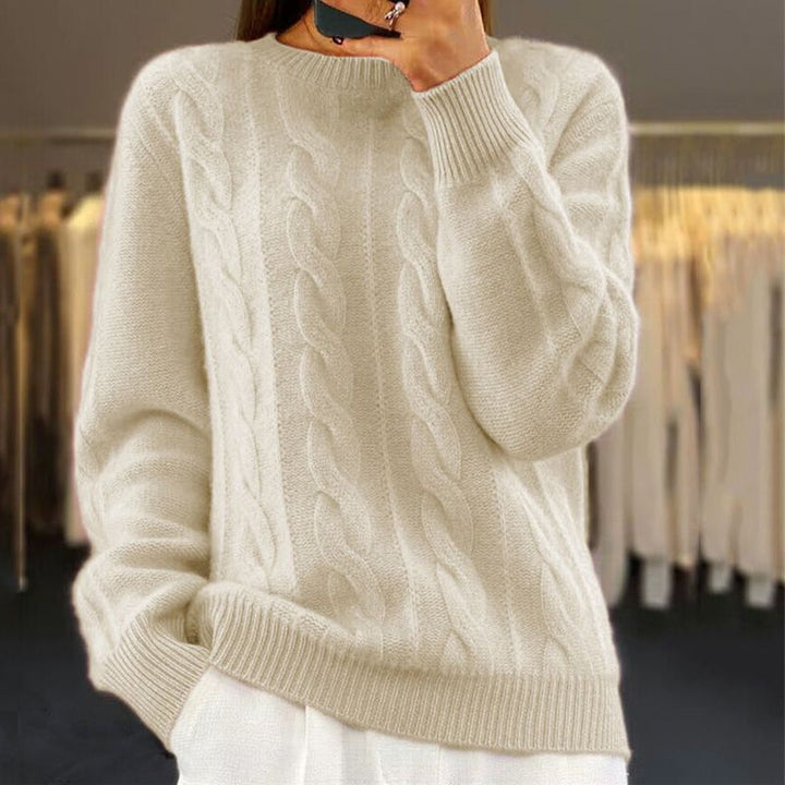 Kennedy - Cozy Women's Solid Knit Pullover