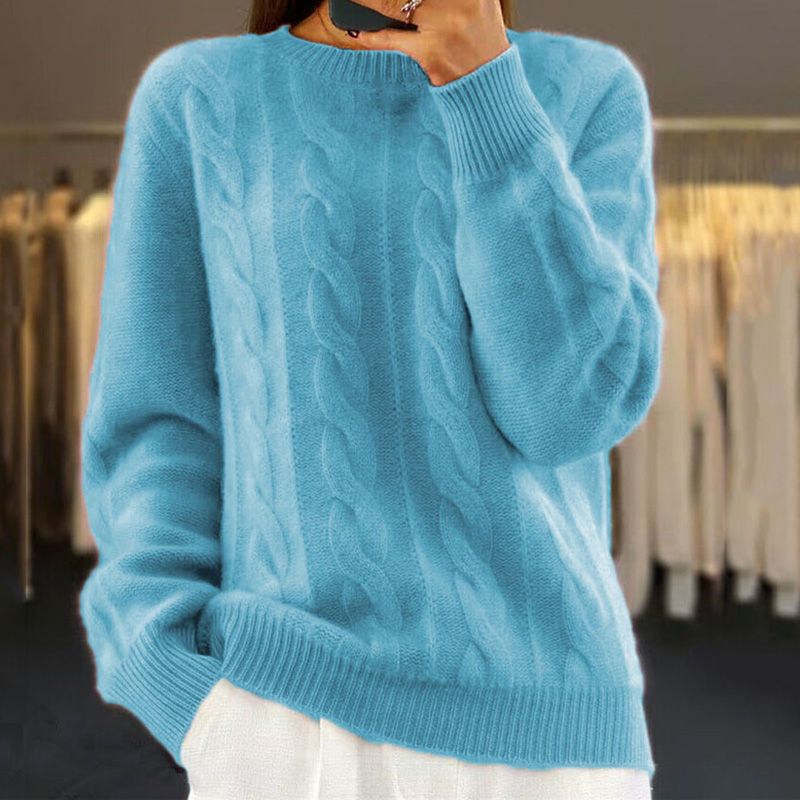 Kennedy - Cozy Women's Solid Knit Pullover