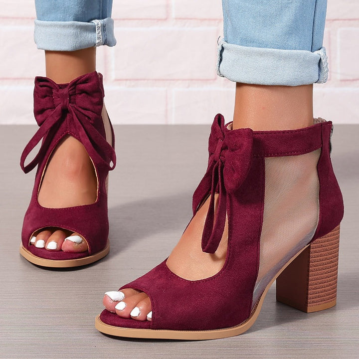 ISABEAU | ORTHOPEDIC HEEL SHOES WITH BOW CHARM