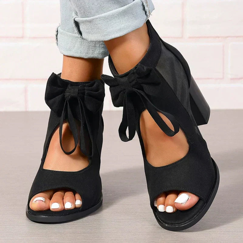 ISABEAU | ORTHOPEDIC HEEL SHOES WITH BOW CHARM