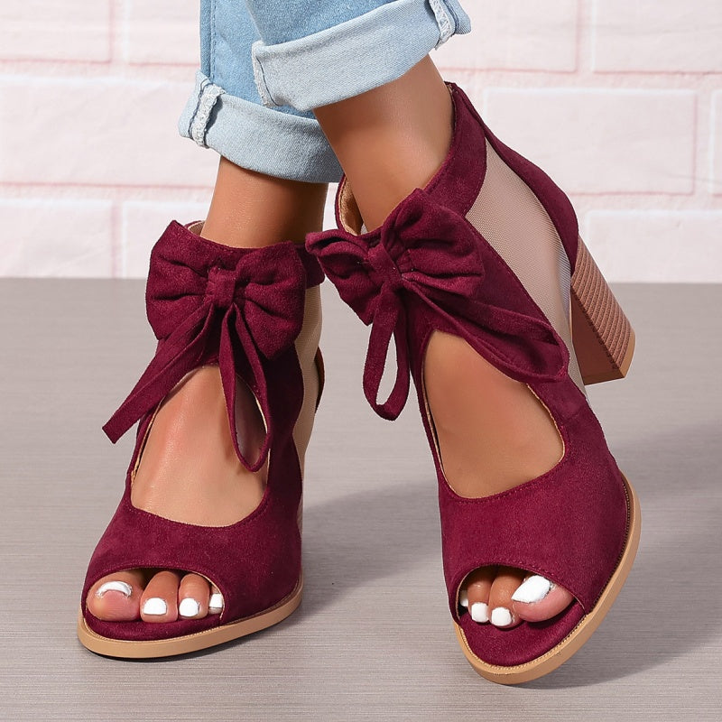 ISABEAU | ORTHOPEDIC HEEL SHOES WITH BOW CHARM