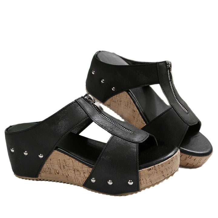 Sarah | Orthopedic Sandals with Zipper Closure